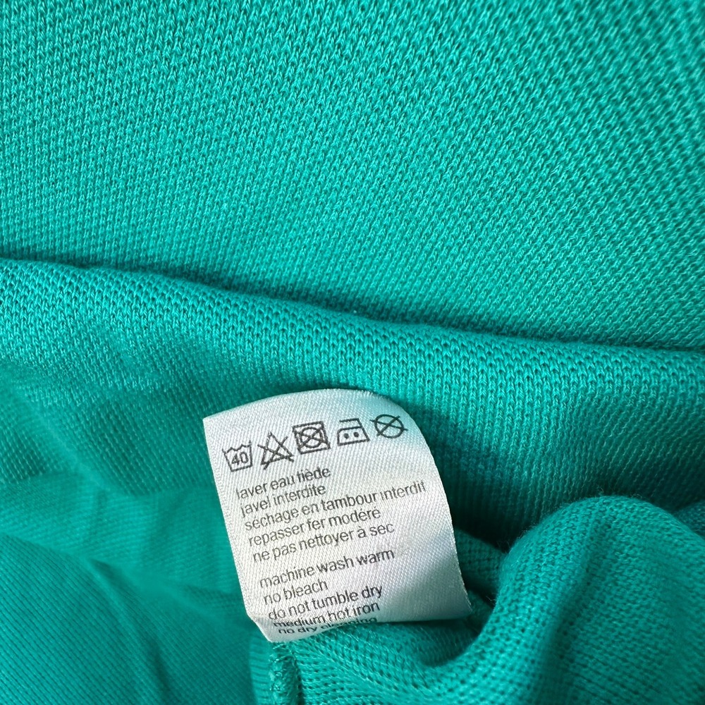 Lacoste Dayton Flyers Basketball Polo Shirt Mens 9 4XL Teal Green Pique Cotton - Picture 8 of 9